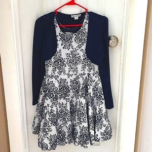 Knitworks Fancy Dress, Girls size 16, Navy